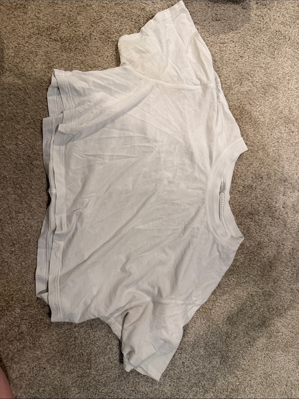 lululemon athletica White Cropped Crew Tee